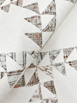 York Scrap Quilt Light Brown Wallpaper