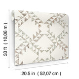 York Scrap Quilt Light Brown Wallpaper