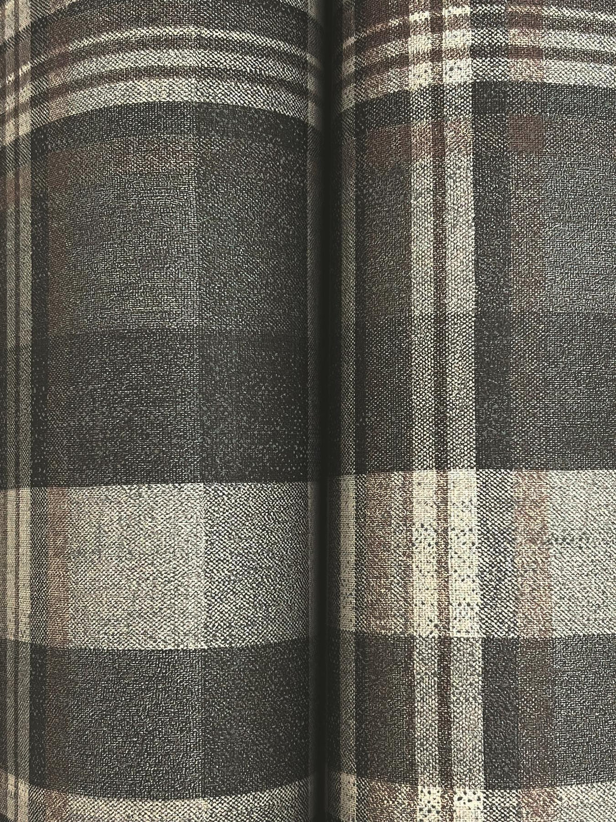 York Dutton Plaid Charcoal Wallpaper