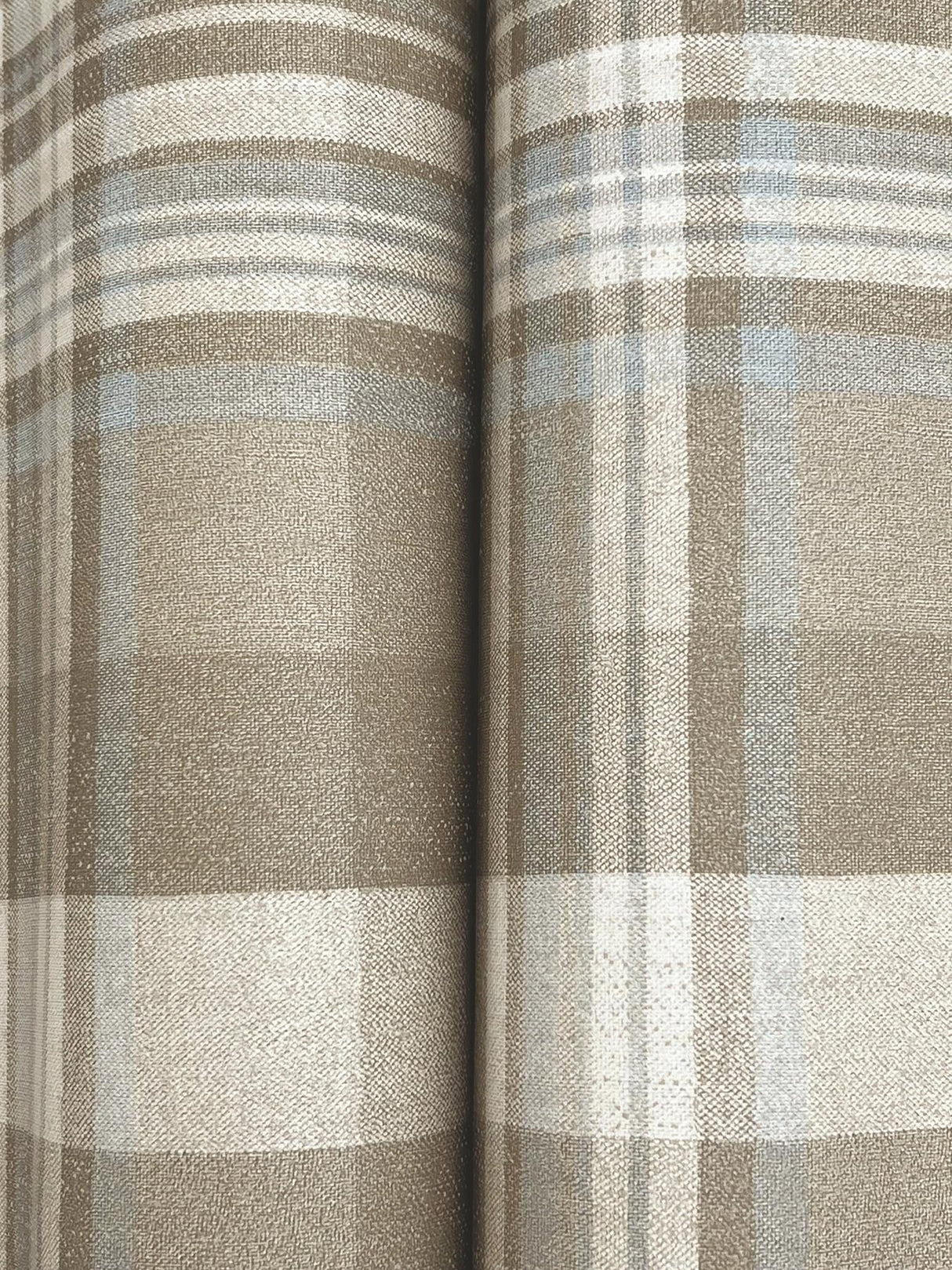 York Dutton Plaid Light Brown Wallpaper