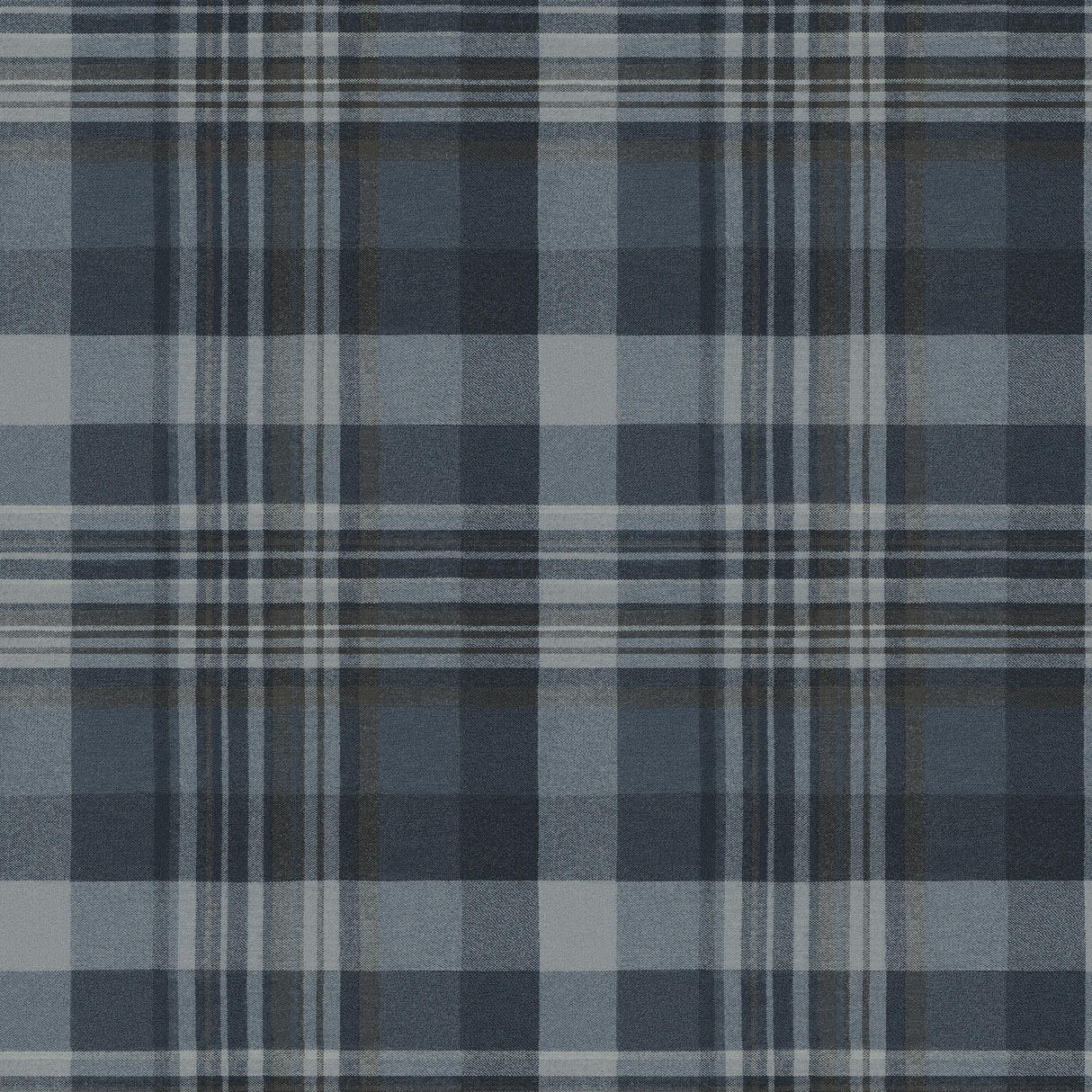 York Dutton Plaid Indigo Wallpaper