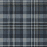 York Dutton Plaid Indigo Wallpaper