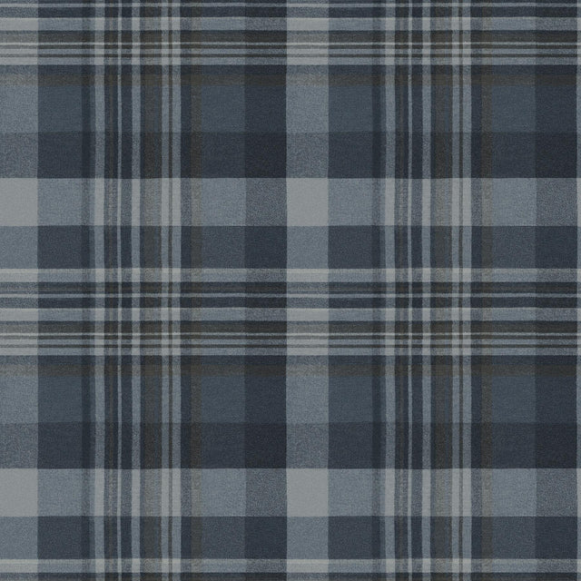 York Dutton Plaid Indigo Wallpaper