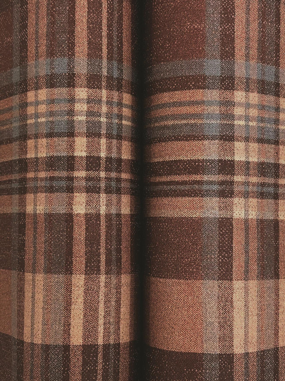 York Dutton Plaid Rust Wallpaper