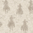 York Stockman Silhouette Light Grey Wallpaper