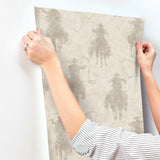 York Stockman Silhouette Light Grey Wallpaper