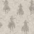 York Stockman Silhouette Grey Wallpaper
