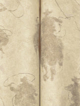 York Stockman Silhouette Khaki Wallpaper