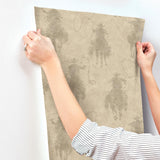York Stockman Silhouette Khaki Wallpaper
