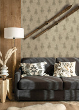 York Stockman Silhouette Khaki Wallpaper