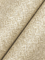 York Woven Basket Khaki Wallpaper