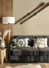 York Woven Basket Khaki Wallpaper