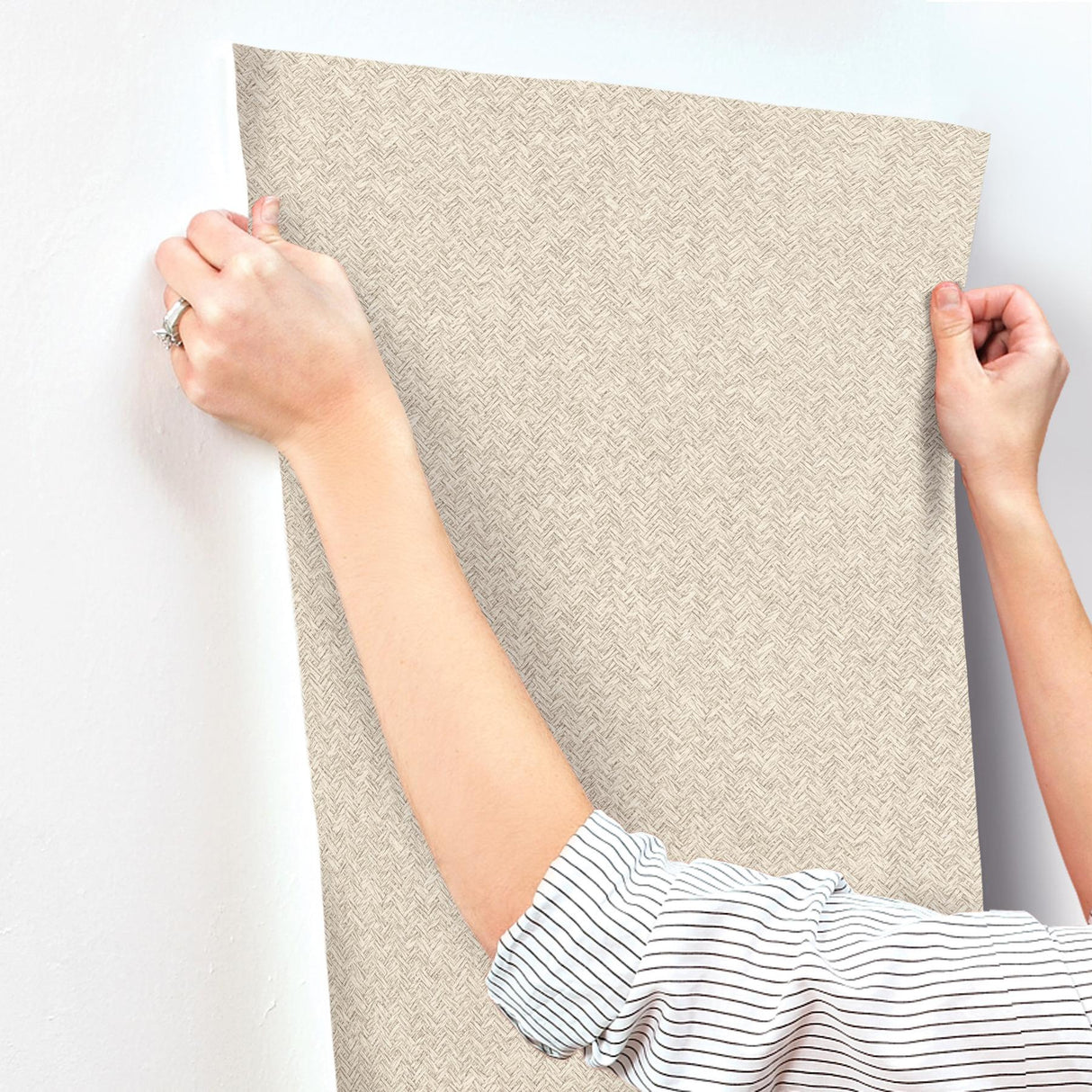 York Woven Basket Wheat Wallpaper
