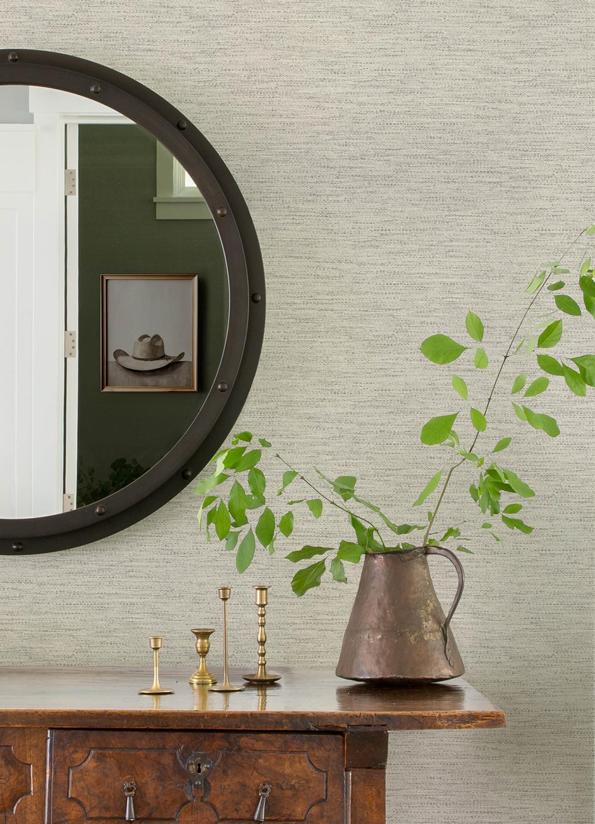 York Wool Texture Light Grey Wallpaper