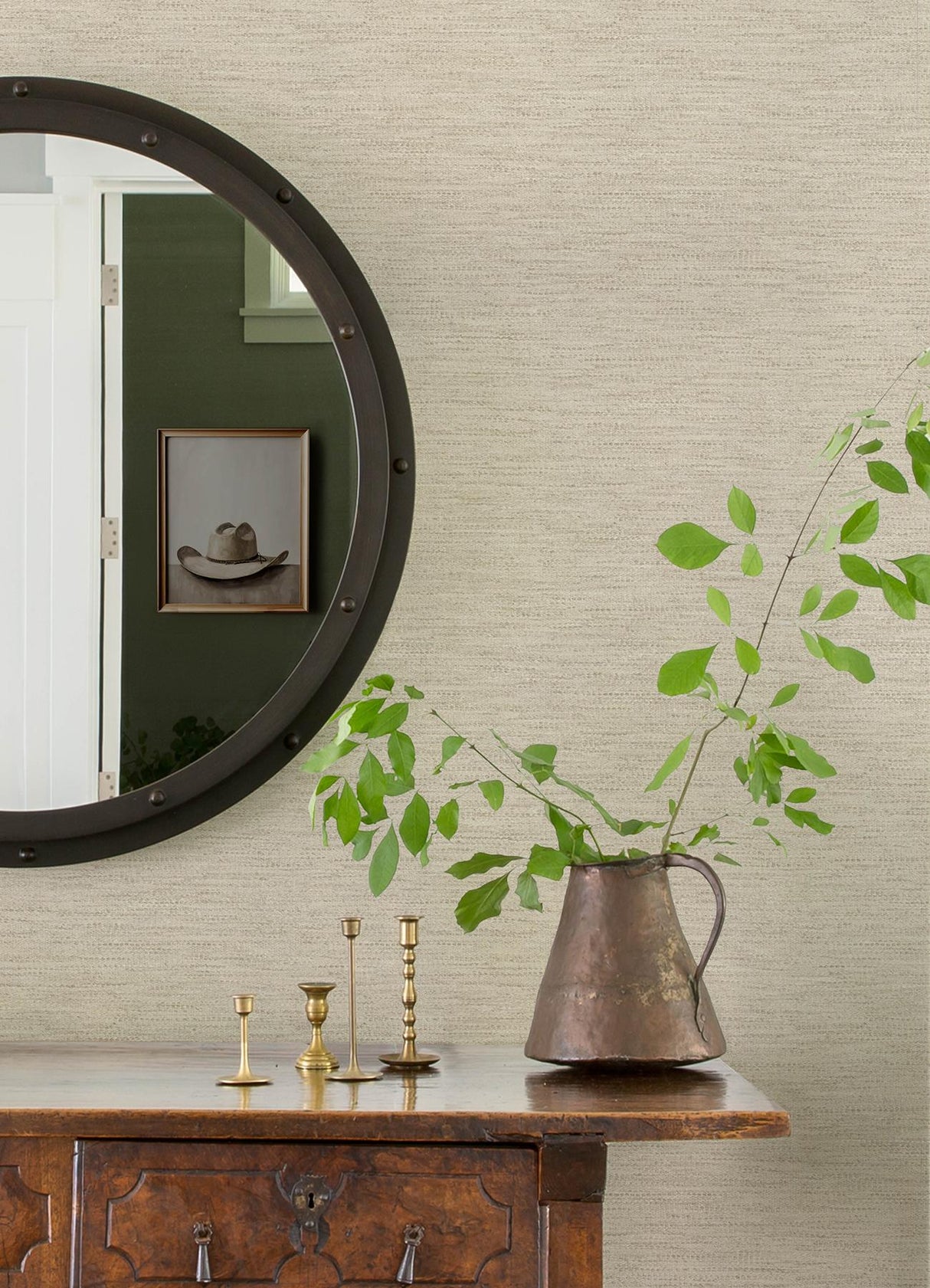 York Wool Texture Beige Wallpaper