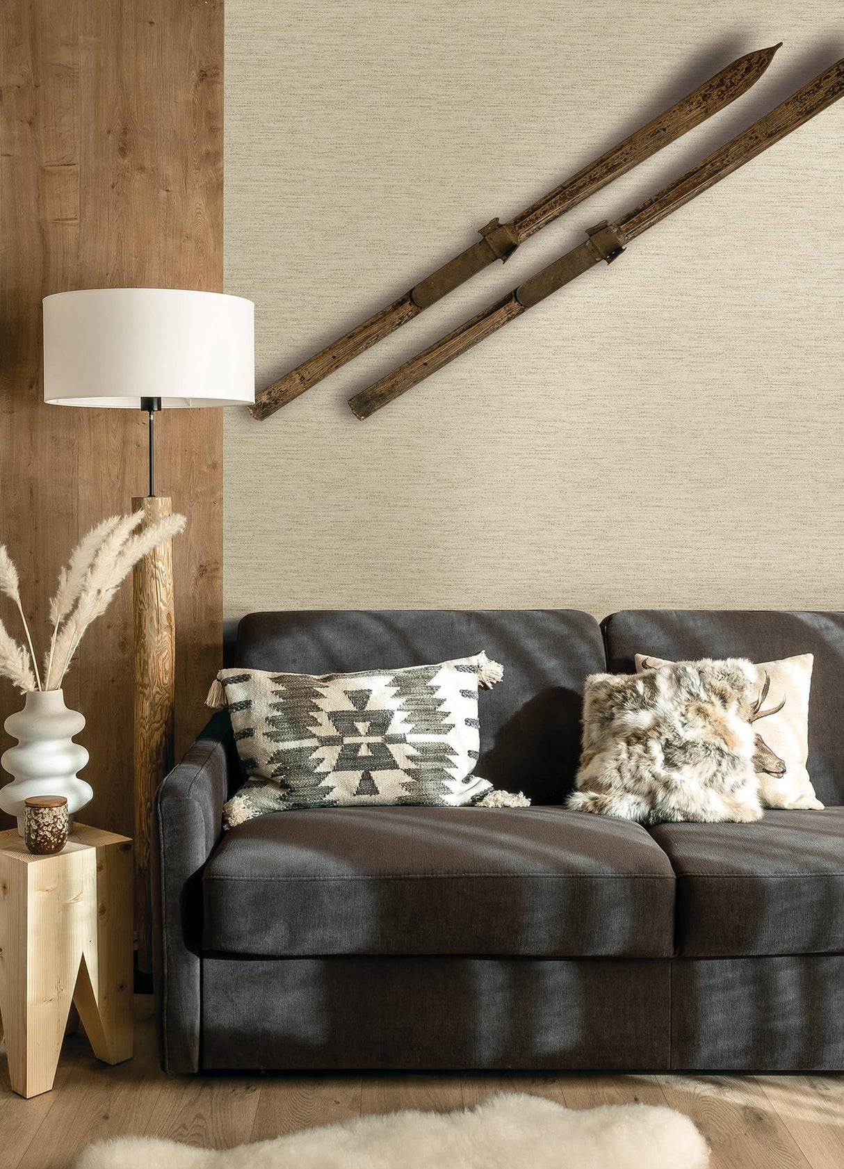 York Wool Texture Beige Wallpaper