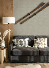 York Plaited Grass Grey Wallpaper