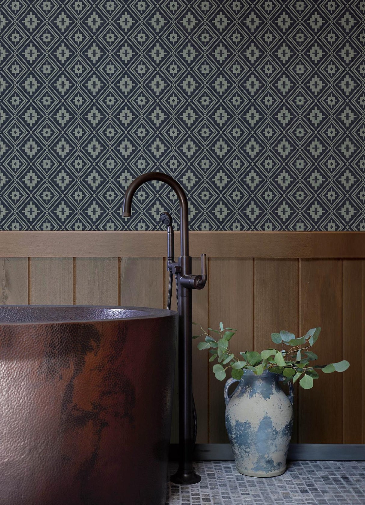 York Camp Blanket Dark Blue Wallpaper