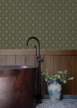 York Camp Blanket Green Wallpaper