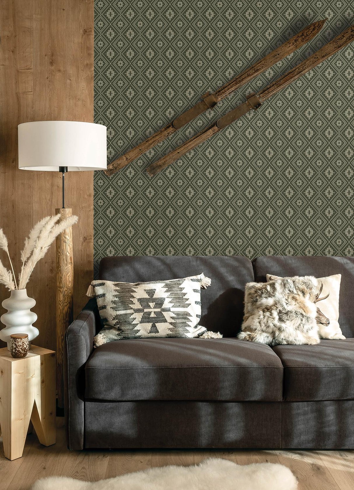 York Camp Blanket Green Wallpaper