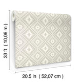 York Camp Blanket Silver Wallpaper