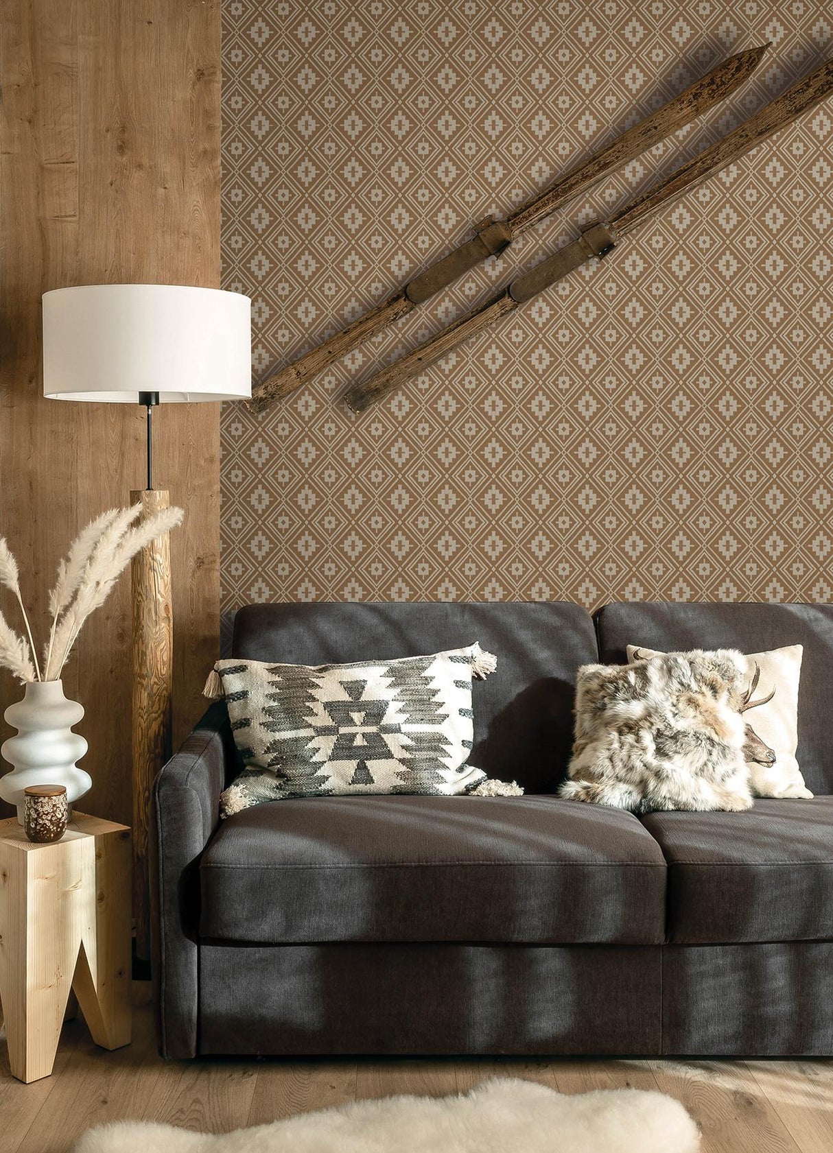 York Camp Blanket Chestnut Wallpaper