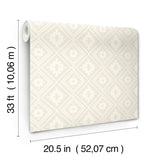 York Camp Blanket Cream Wallpaper