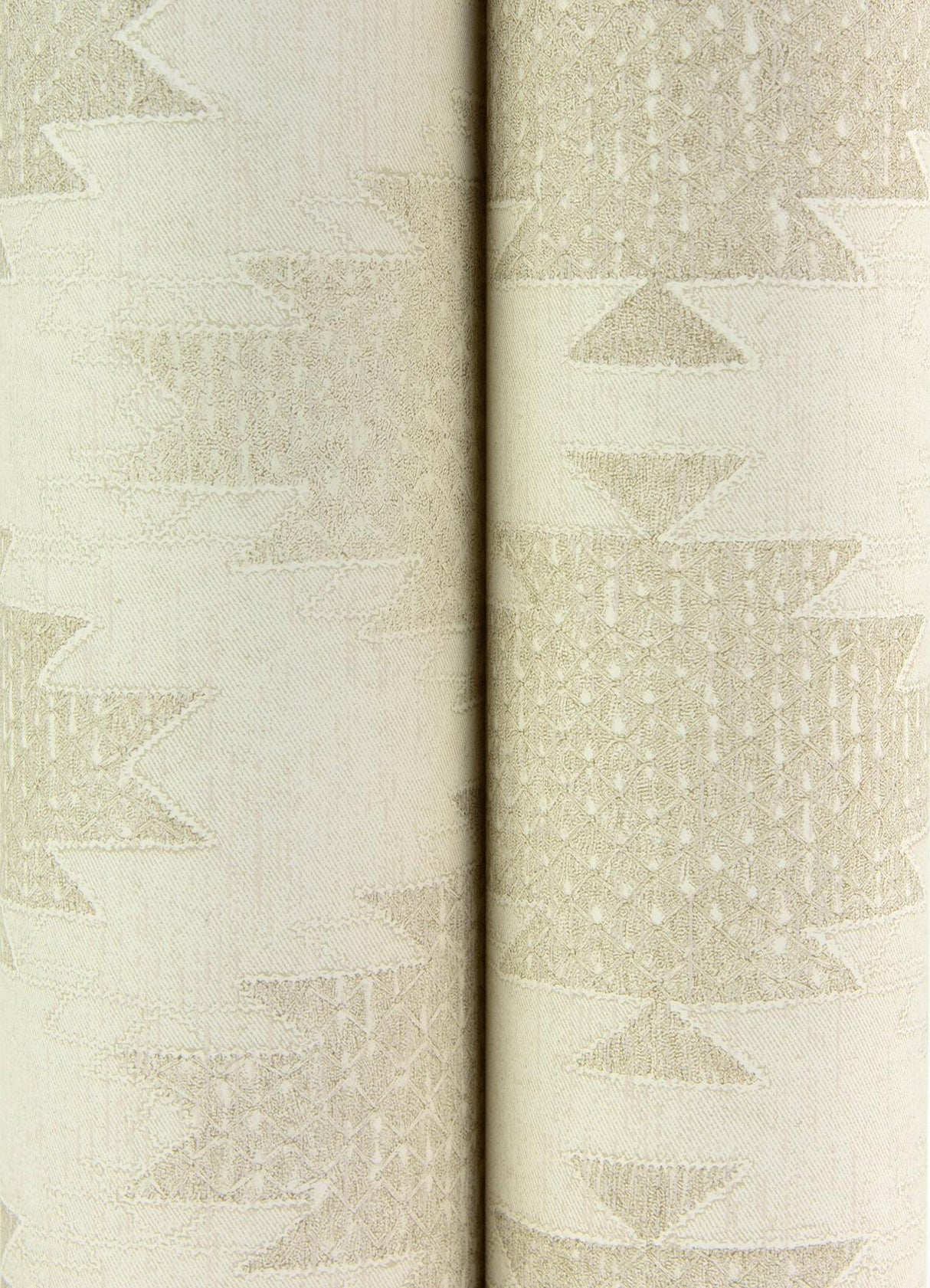 York Stitched Heirloom Khaki Wallpaper