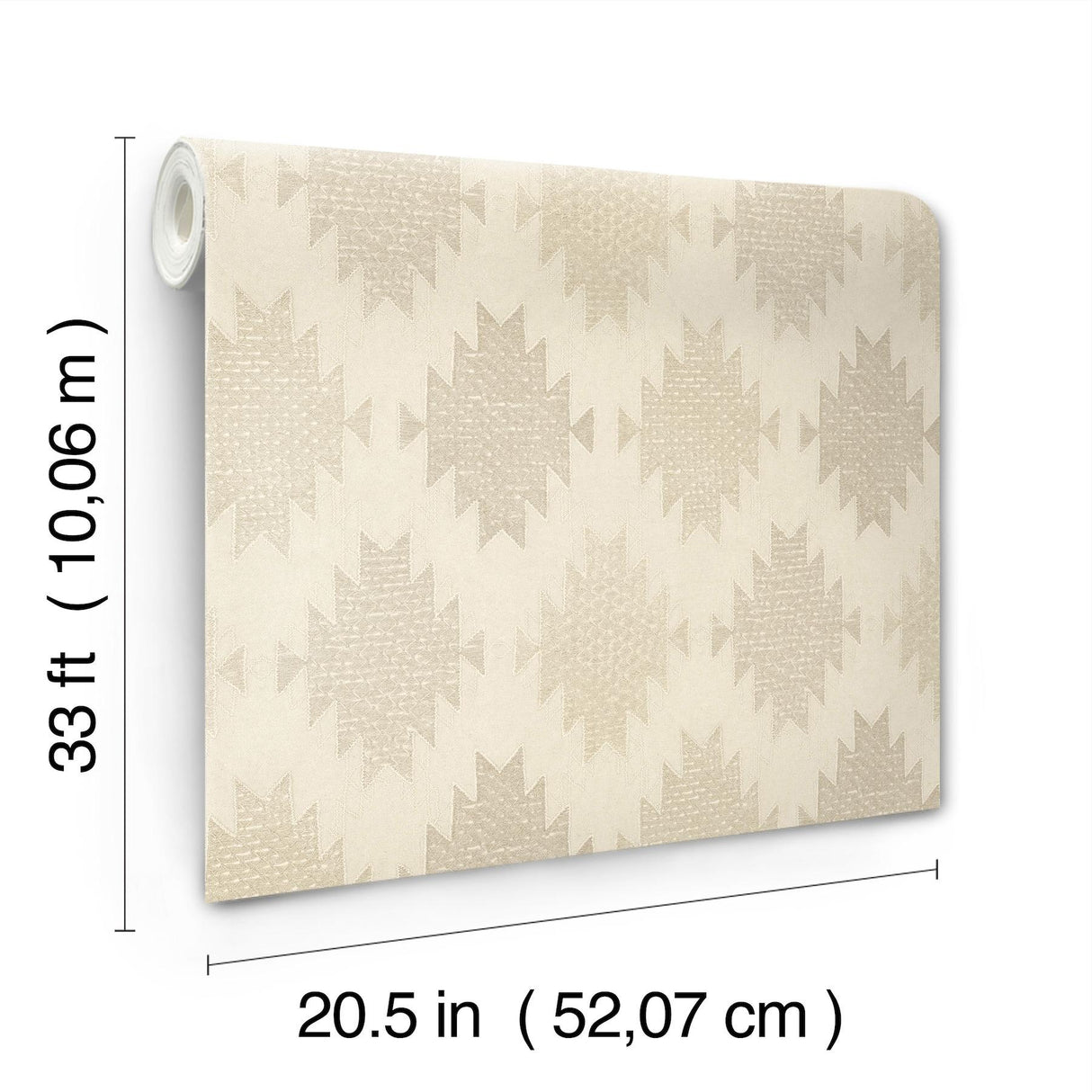 York Stitched Heirloom Khaki Wallpaper
