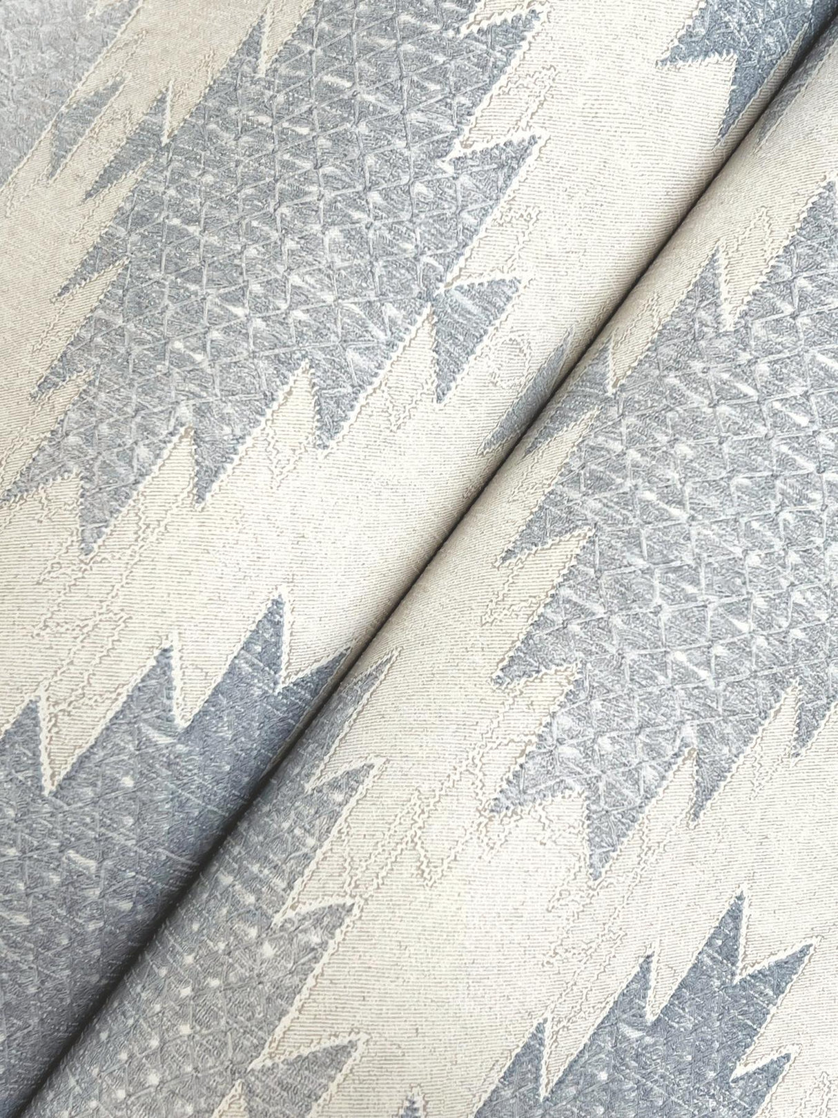York Stitched Heirloom Indigo Wallpaper