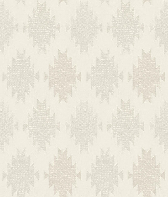 York Stitched Heirloom White Wallpaper