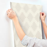 York Stitched Heirloom White Wallpaper