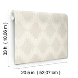 York Stitched Heirloom White Wallpaper
