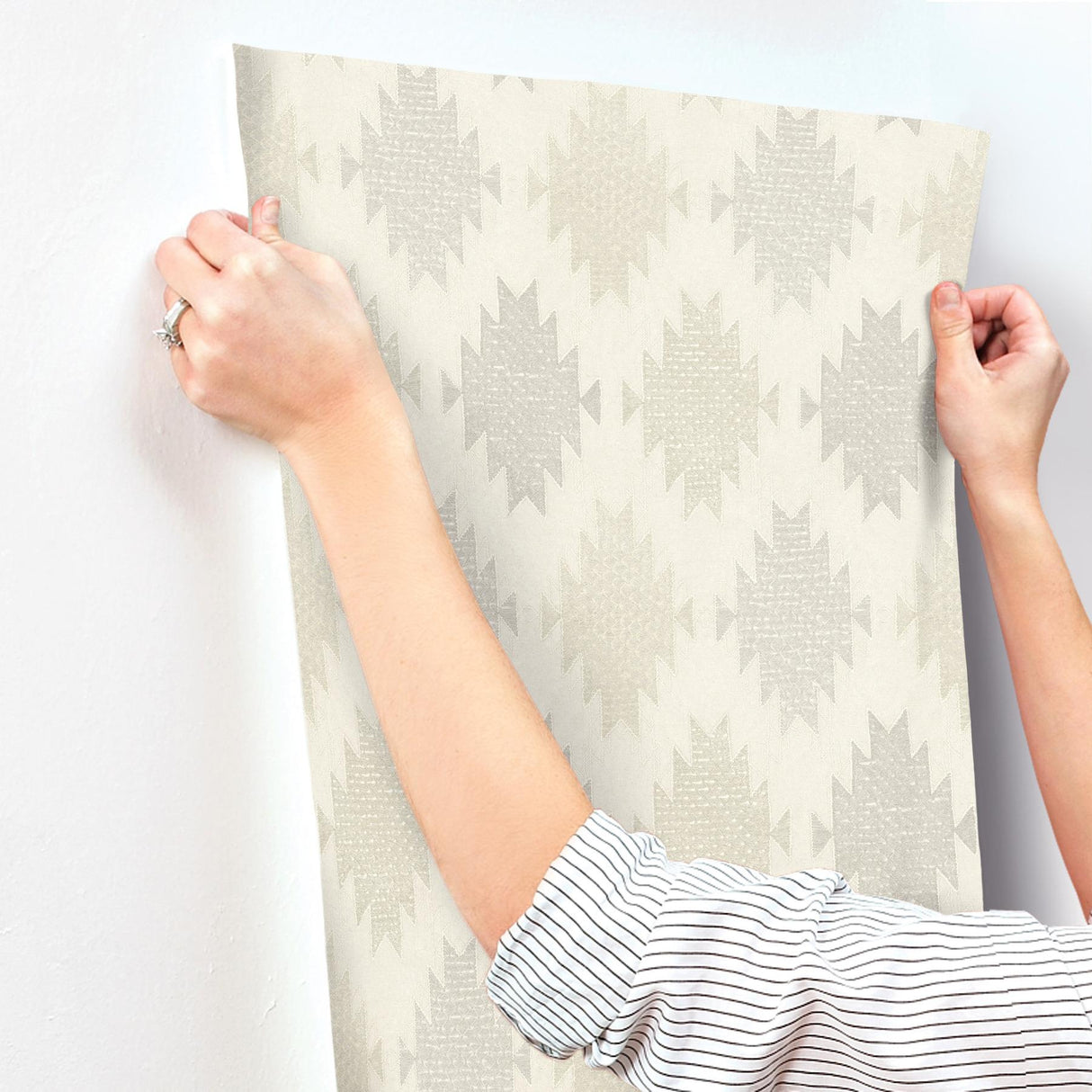 York Stitched Heirloom Moss Wallpaper