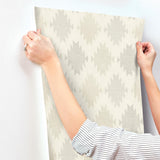 York Stitched Heirloom Moss Wallpaper