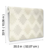 York Stitched Heirloom Moss Wallpaper