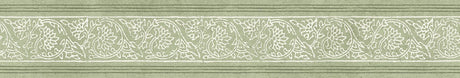 York Carved Floral Green Trim Wall Border