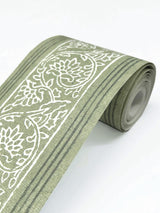 York Carved Floral Green Trim Wall Border