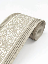 York Carved Floral Taupe Trim Wall Border