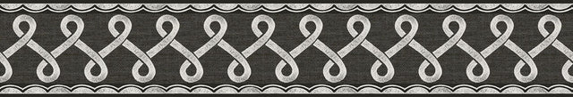 York Scalloped Ribbon Black Trim Wall Border