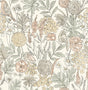 York Goldfinch Peach Birds and Blooms Wallpaper