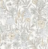 York Goldfinch Neutral Birds and Blooms Wallpaper