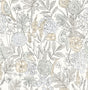 York Goldfinch Neutral Birds and Blooms Wallpaper