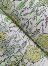 York Goldfinch Green Birds and Blooms Wallpaper