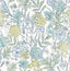 York Goldfinch Aqua Birds and Blooms Wallpaper