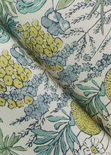 York Goldfinch Aqua Birds and Blooms Wallpaper