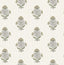 York Hollyhock Honey Floral Crest Wallpaper