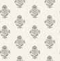 York Hollyhock Honey Floral Crest Wallpaper