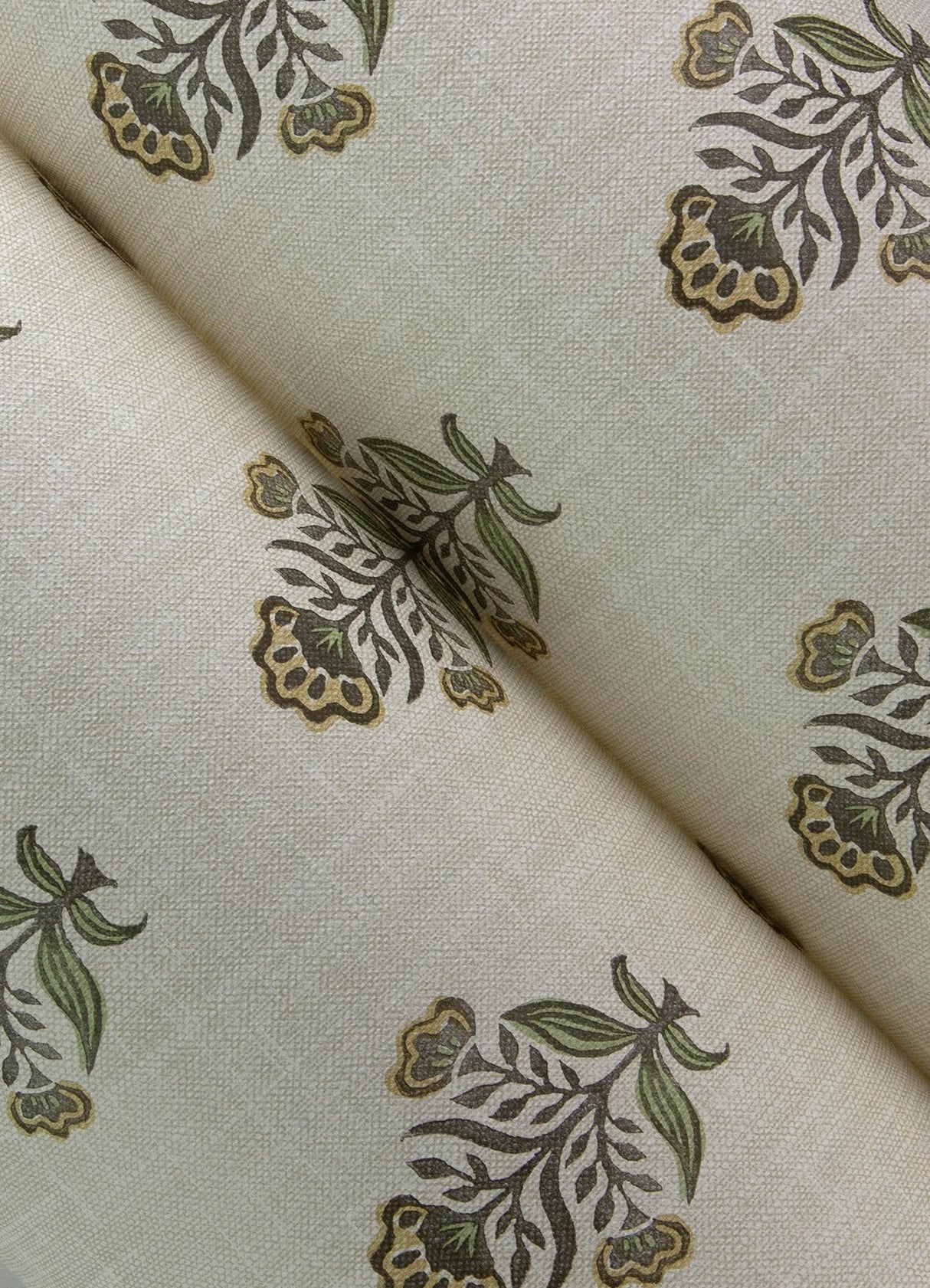 York Hollyhock Honey Floral Crest Wallpaper