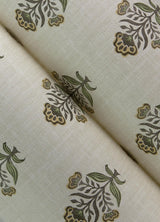 York Hollyhock Honey Floral Crest Wallpaper